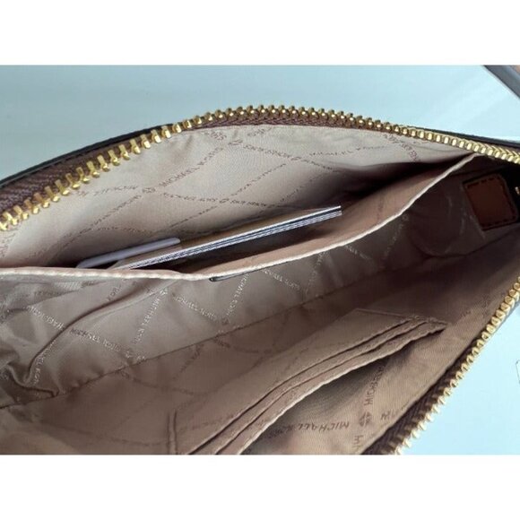 Michael Kors crossbody bag tech attached small coin purse airpod case brown - Picture 6 of 9